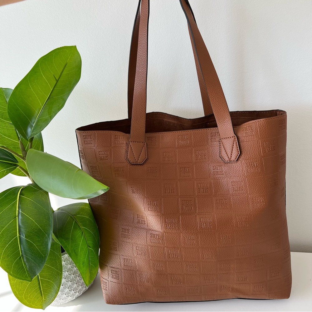 NWT Steve Madden Cognac Tote - Picture 10 of 15